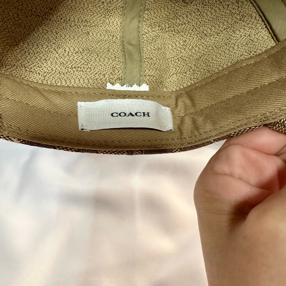 Coach Tan and Brown Patterned Cap - Picture 5 of 8